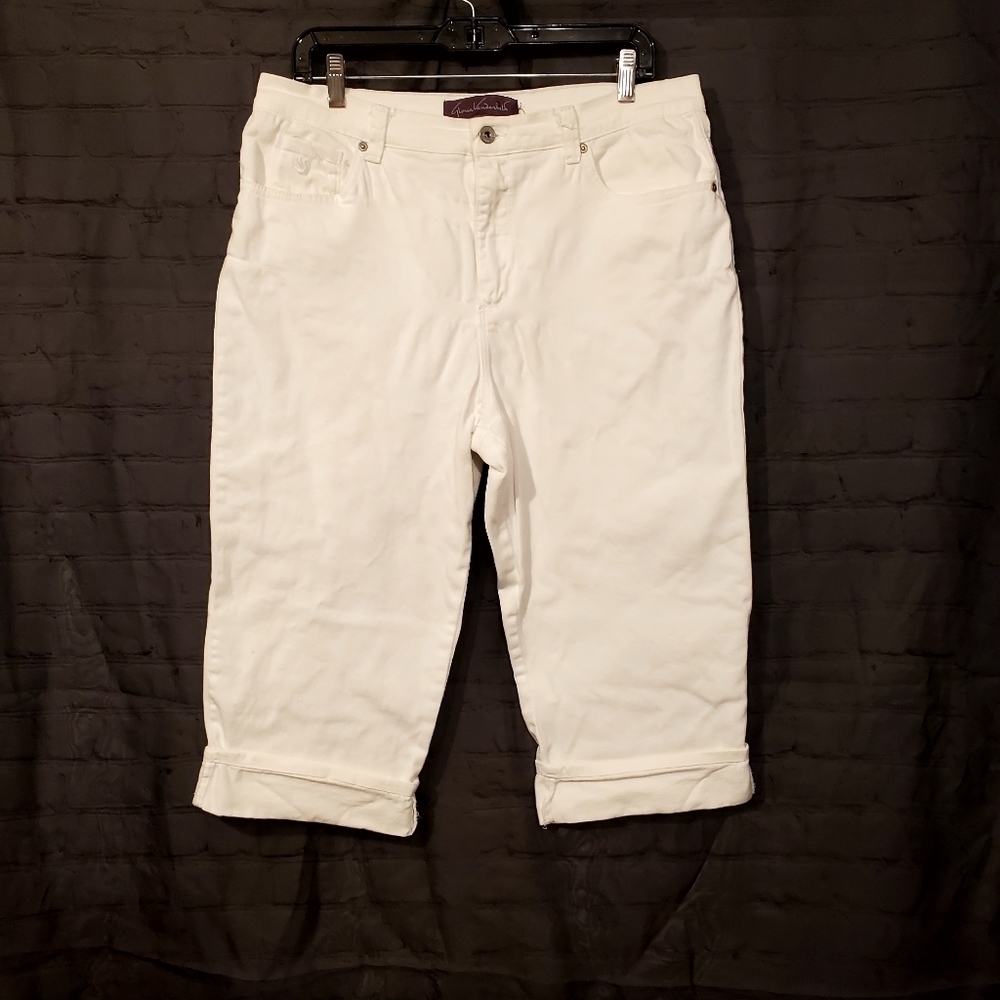 Gloria Vanderbuilt High Waist Capri Jeans Size 14